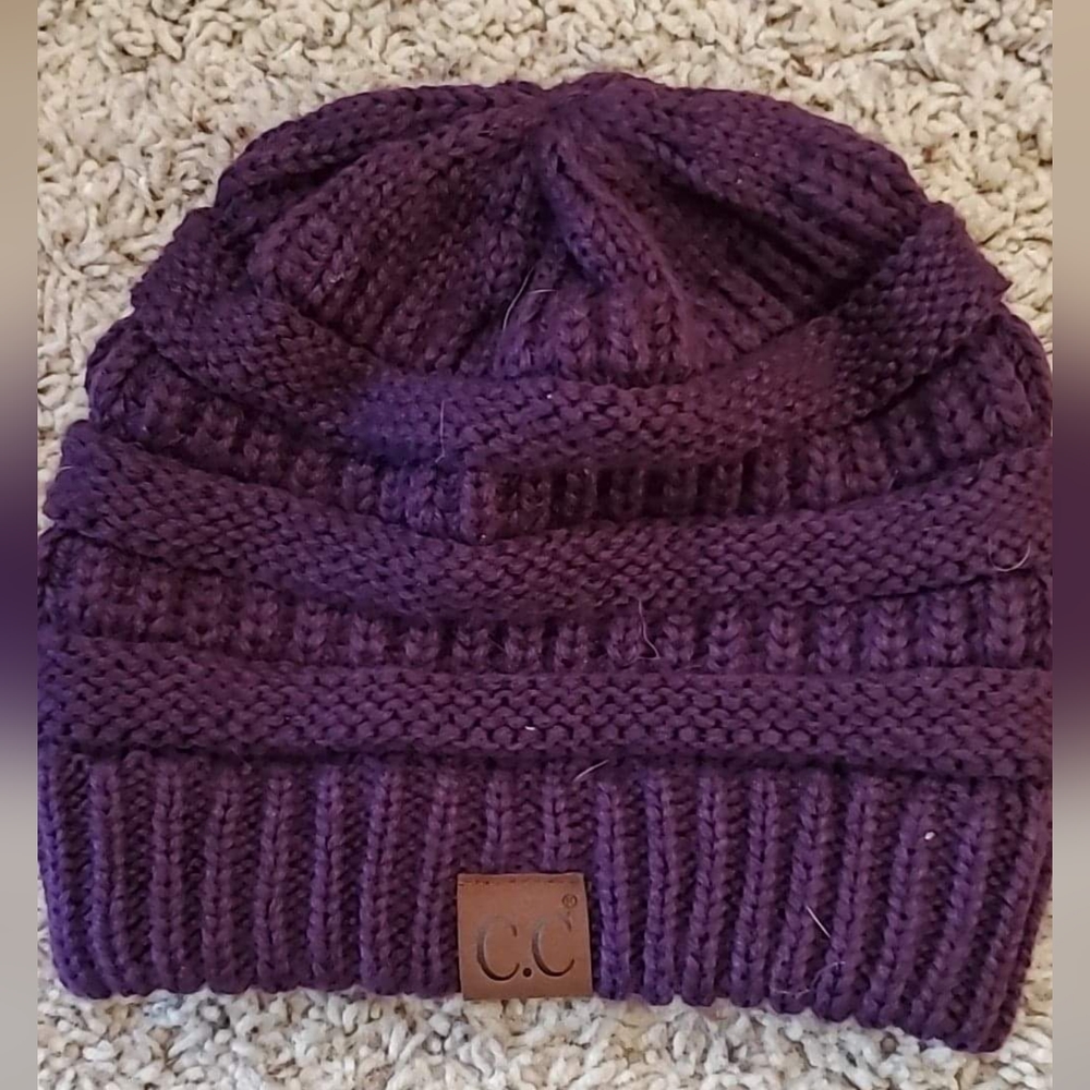 Dark purple C.C. beanie
